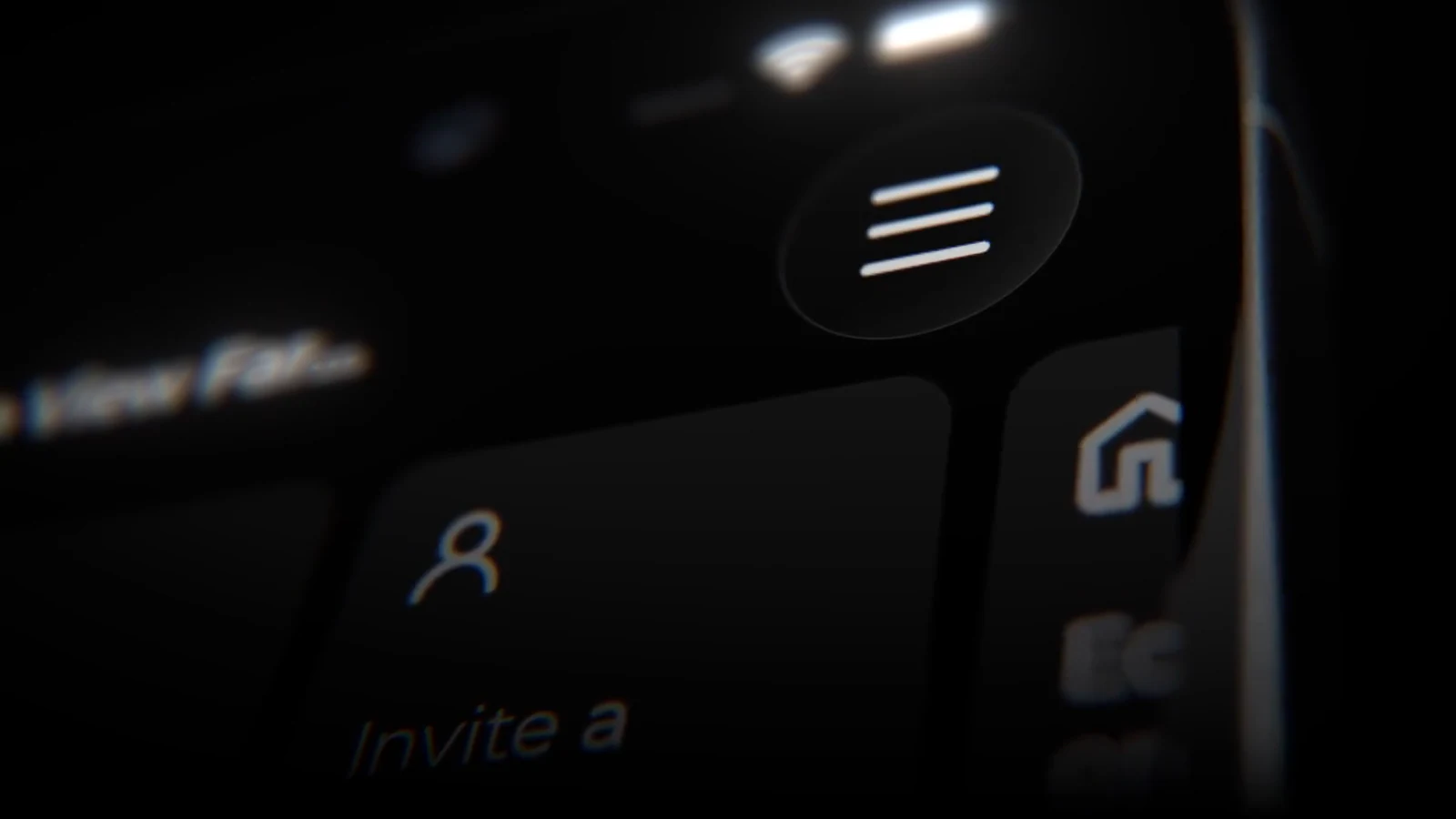 An app screenshot tilted in 3D with soft focus.